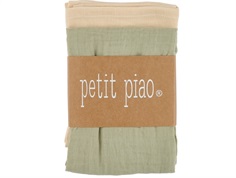 Petit Piao swaddles green/cream